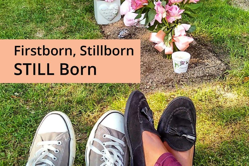Parenting, Safe Spaces, Spaces International, Hannah-Grace's parents in front of her grave, Title of the poem - Firstborn, Stillborn Still Born
